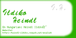 ildiko heindl business card